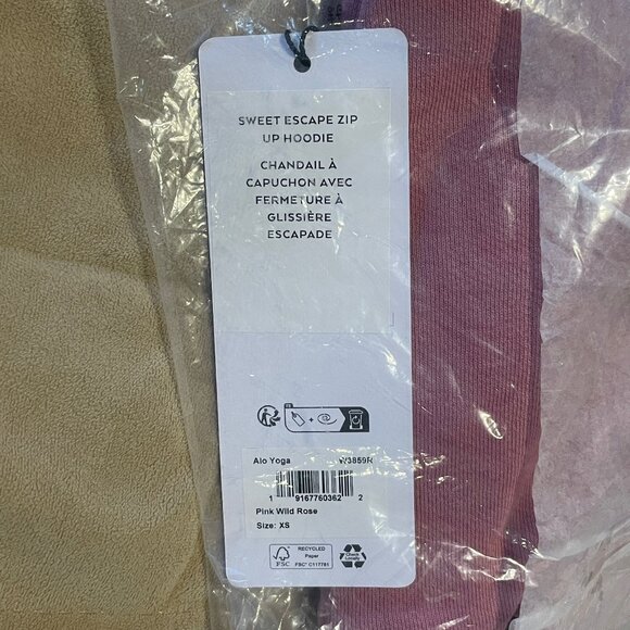 Alo- Sweet Escape Zip Up Hoodie NEW w/tags - Picture 6 of 6